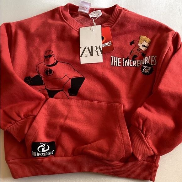 Zara Vibrant Red The Incredibles sweatshirt - Picture 2 of 11